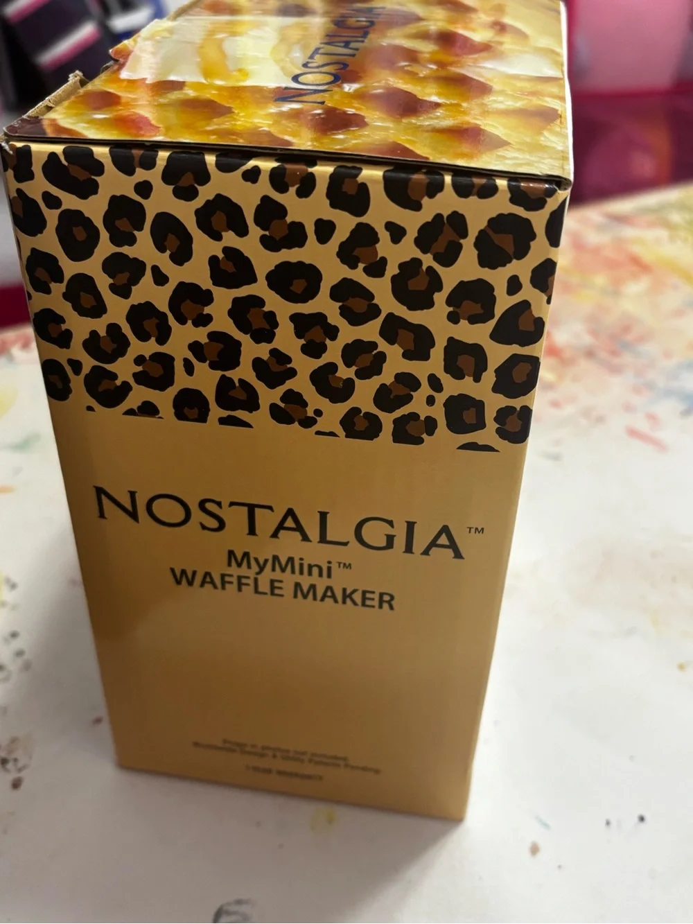 Nostalgia Leopard Print MyMini Waffle Maker